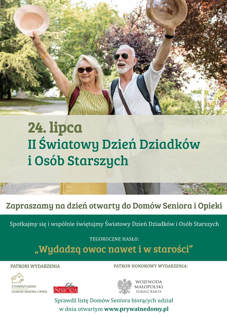 Plakat przedstawia Seniorów