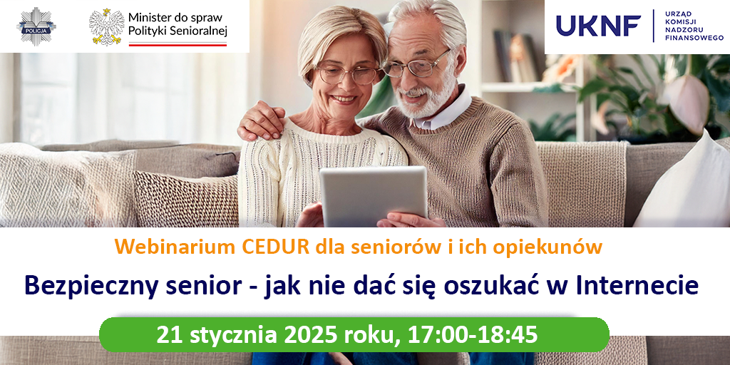 Zdjęcie przedstawia dwoje seniorów