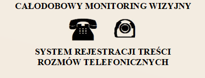 CAŁODOBOWY MONITORING WIZYJNY SYSTEM REJESTRACJI TREŚCI ROZMÓW TELEFONICZNYCH