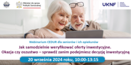 Zdjęcie przedstawi dwoje Seniorów