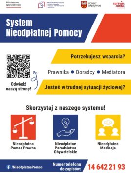 Zdjęcie przedstawia opis nieodpłatnej pomocy prawnej